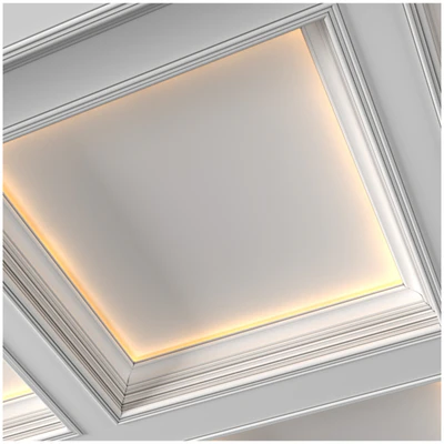 Art Deco coffered illuminated ceiling.Modern coffered illuminated ceiling — Ver 7