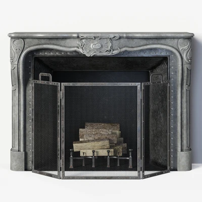 Regency Style Stone Fireplace — Вид 1