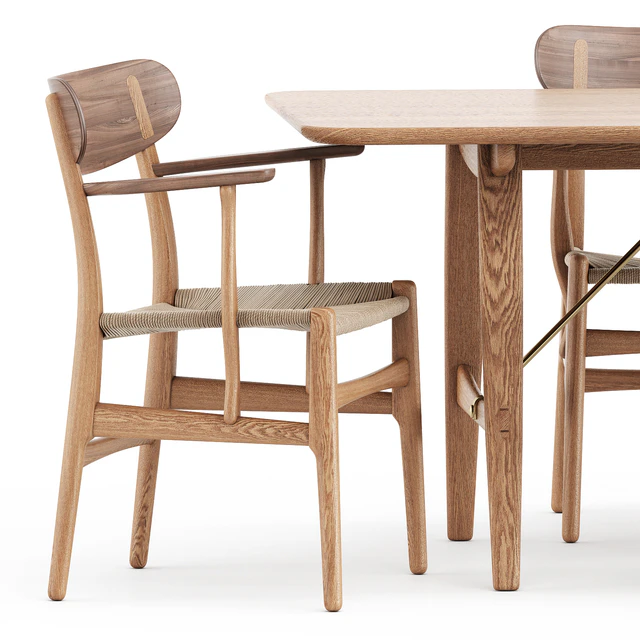 BM1160 hunting table, CH26 chair by Carl Hansen & Son — Скачать