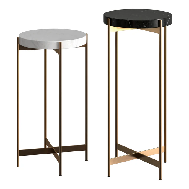 CB2 Block Marble Pedestal Tables — Descargar