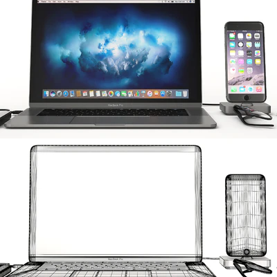 Workplace Space Gray MacBook — Вид 3