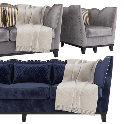 Fabrice Velvet Sofa S001 — Ver 2