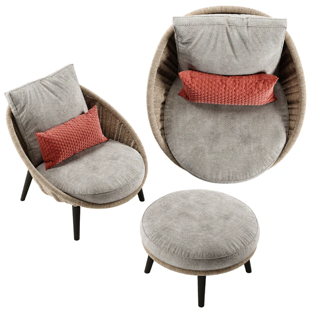 Minotti Lido Cord armchair — Descargar