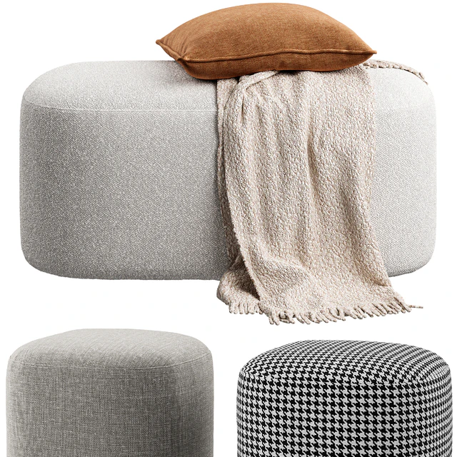 Vorsen - Round Ottoman Stool — Скачать