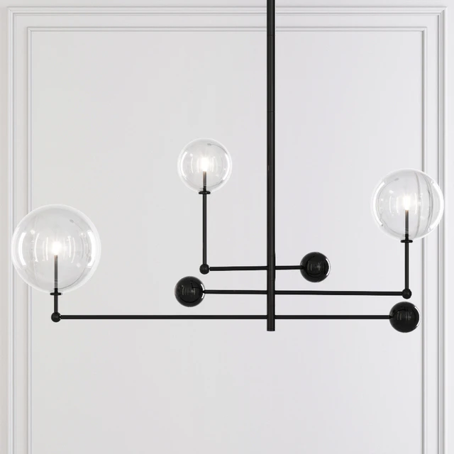 Restoration Hardware Glass Globe Mobile CHANDELIER 46 Black — Descargar