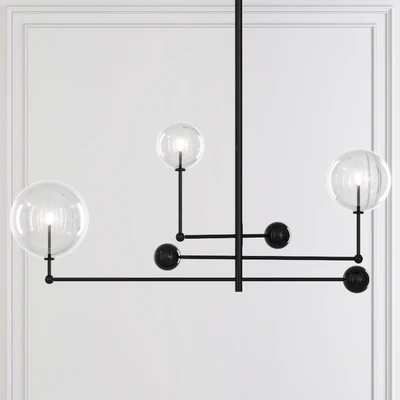 Restoration Hardware Glass Globe Mobile CHANDELIER 46 Black — Ver 1