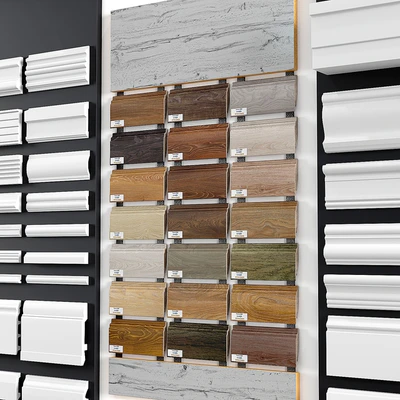 Exhibition stands with plinths, cornices, moldings — View 5