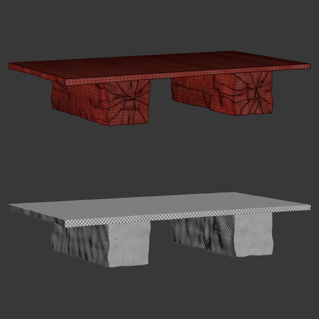 Wooden coffee table / Деревянный журнальный столик — Скачать