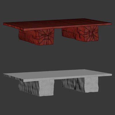 Wooden coffee table / Деревянный журнальный столик — Вид 3