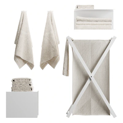 Bathroom set with laundry basket — Ver 3