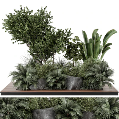 Outdoor Garden set bush and Tree - Garden Set 637 — Вид 1
