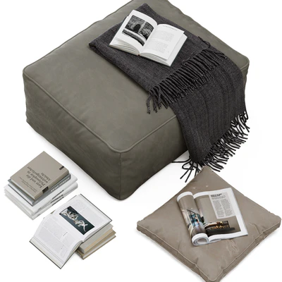 Floor decor set 001 with pouf and books — Ver 6