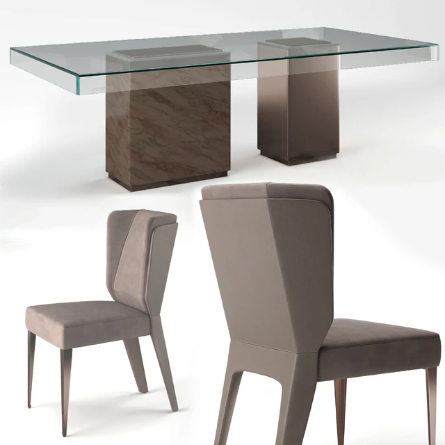 Visionnaire Cabiria chair Marty table — Скачать