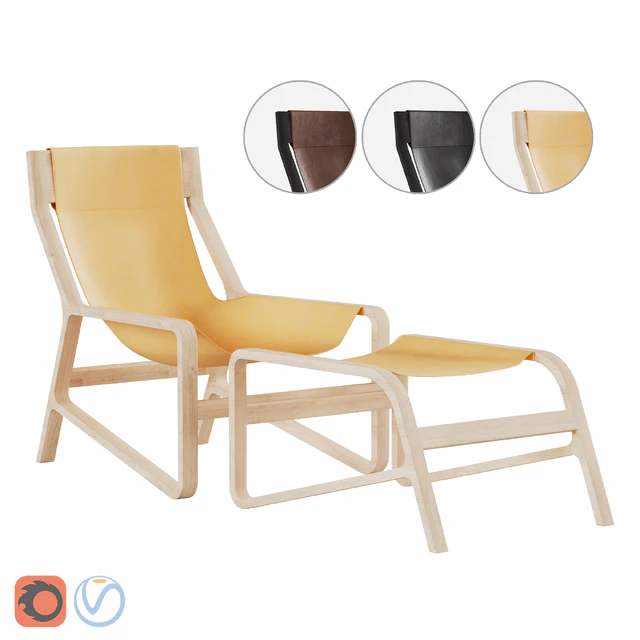 Toro Lounge Chair + Toro Ottoman — Descargar