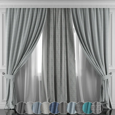 Curtains with window and moldings 402-407 — download