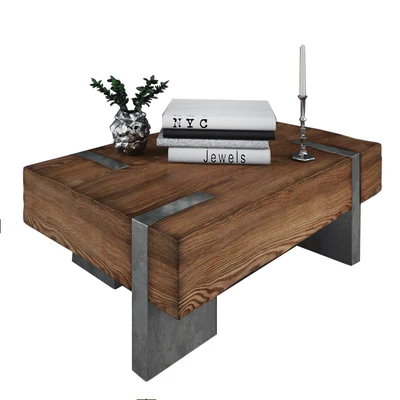 Coffee table from wood and metal — Ver 1