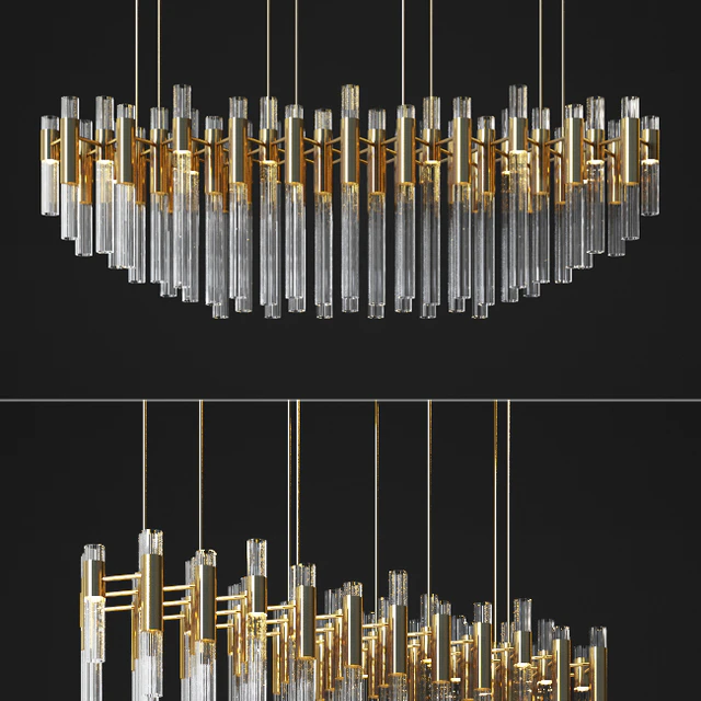 Waterfall Linear Rectangular Suspension Chandelier luxxu — Descargar
