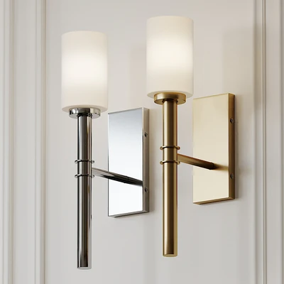 Darrell 1-Light Wallchiere Wall Sconce by Langley Street — Ver 1