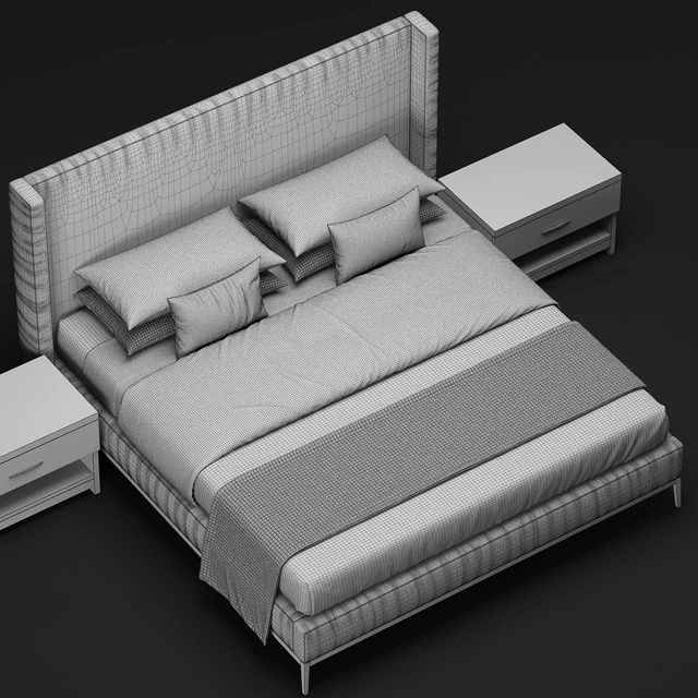 RH Italia Shelter Nontufted Platform bed — Descargar