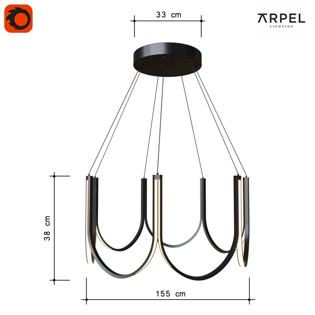 Chandelier pendant ARPEL Lighting U7 — Descargar