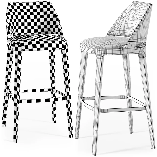Potocco Velis wood stool — Скачать