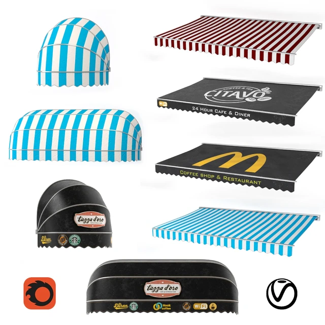 Awning set kitbash vol.03 — Descargar