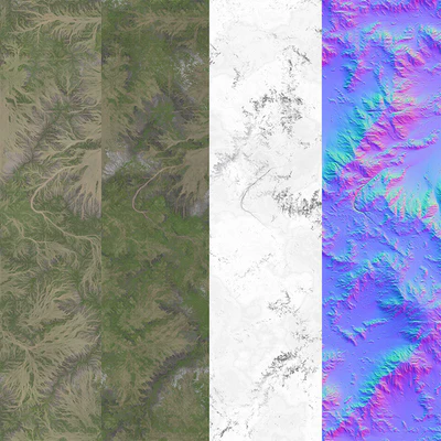 Mountains Terrain - 3 textures — Ver 6