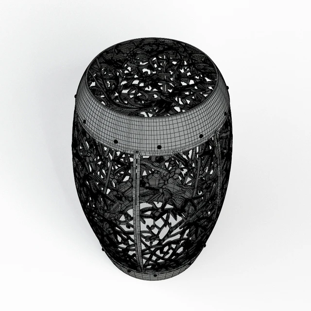 Ottoman Midcentury Asian Inspired Garden Stool — Descargar