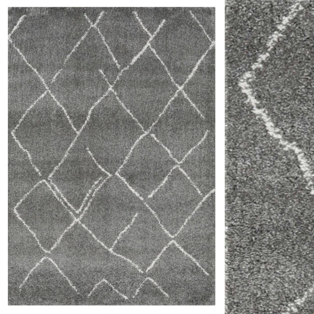 Carpet CarpetVista Shaggy Agadir - Gray / Off White CVD20128 — Descargar