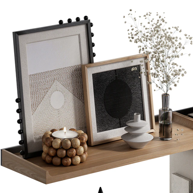 Shelves with decorative set — Download