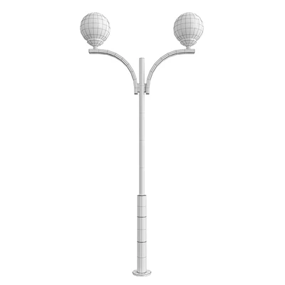 Park street metal support, pole for 2 lamps Shar — View 2