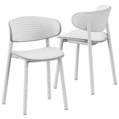Font Wooden Chair Upholstered by Wiesner-Hager — Ver 3