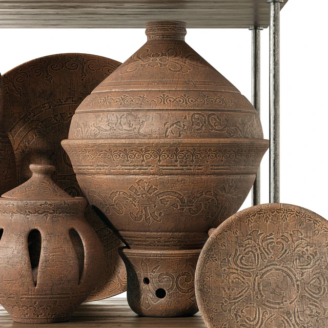 Dishes clay rack n11 / Clay crockery rack — Descargar