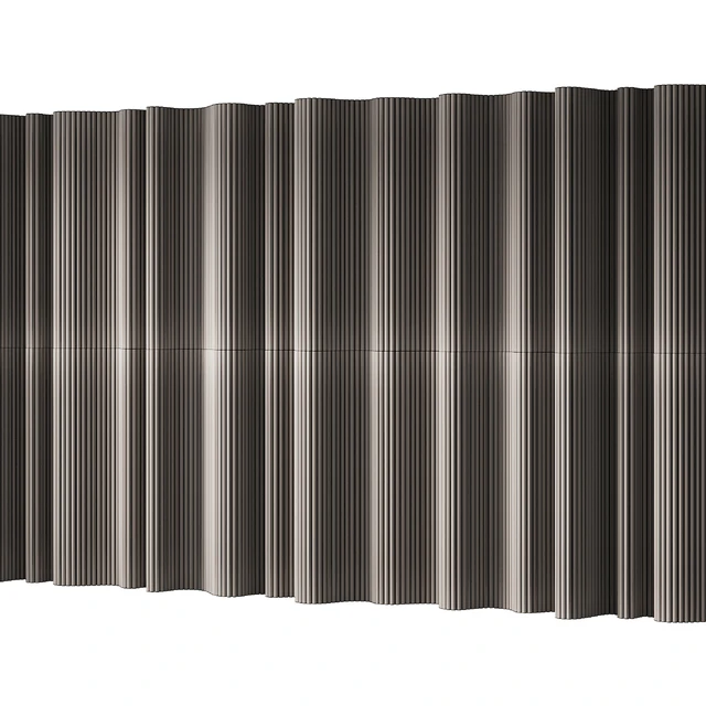 434 wall composition 15 wave fluted wood Reeded Panels 02 — Descargar