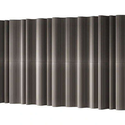 434 wall composition 15 wave fluted wood Reeded Panels 02 — Ver 7