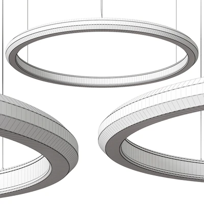 Materica Circle IN Large Concrete Halo Pendant Light — Ver 2