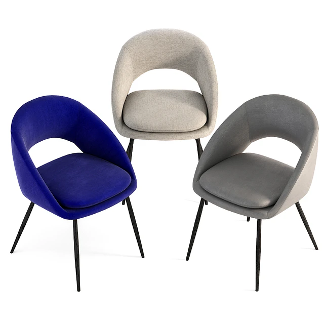 Set of 2 Hewitt Dining Chairs With Black Legs — Скачать