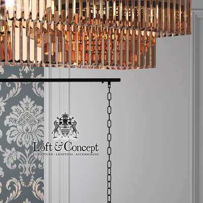 Люстра RH 1920s Odeon Smoke Glass Fringe Grey iron 125 — Вид 3