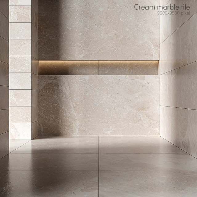 Cream marble tiles — Скачать