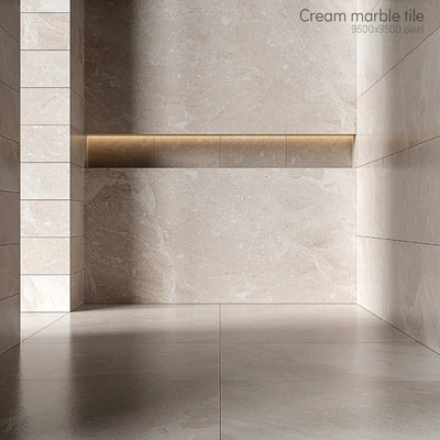 Cream marble tiles — Вид 1