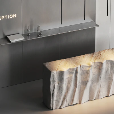 Reception desk natural rock — Вид 4