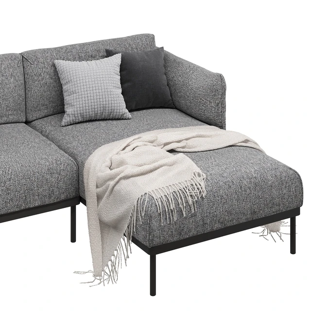 Ikea Äpplaryd Эппларюд 3-Местный Диван С Козеткой Лейде — Скачать