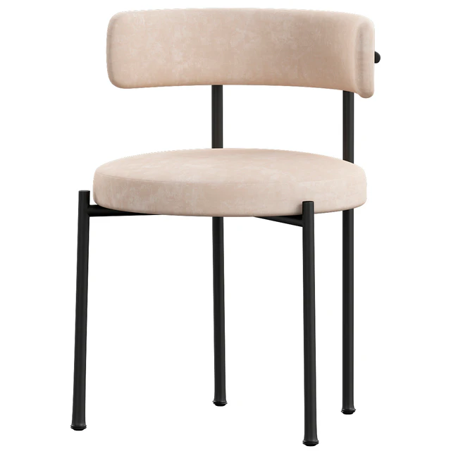 Inesse Boucle Ivory Dining Chair — Скачать