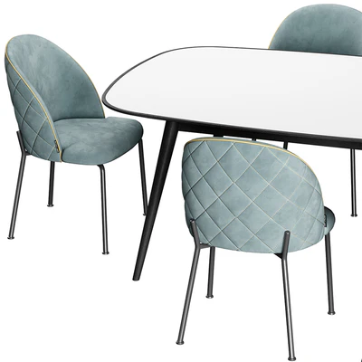 HER 042 G Dijon table Dijon Chair — Ver 6