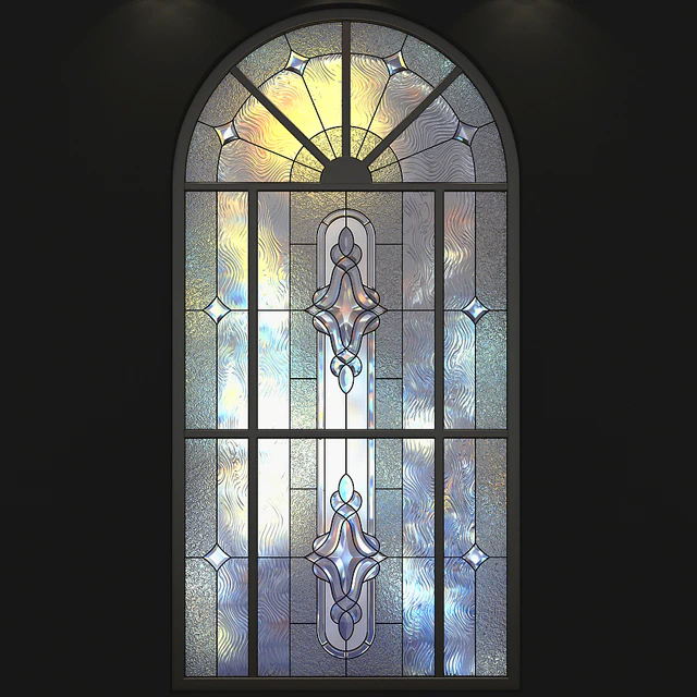 Stained-glass window with an arch — Descargar
