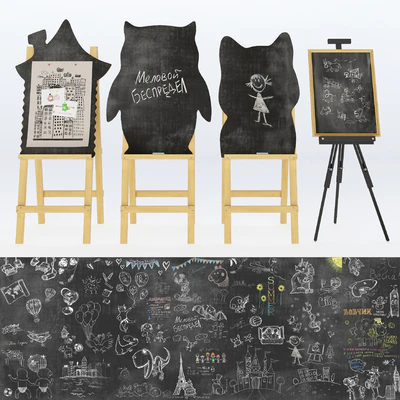 Set for creating slate surfaces with chalk drawings 4 — Ver 4