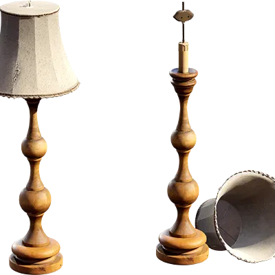 wooden floor lamp 001 — Скачать