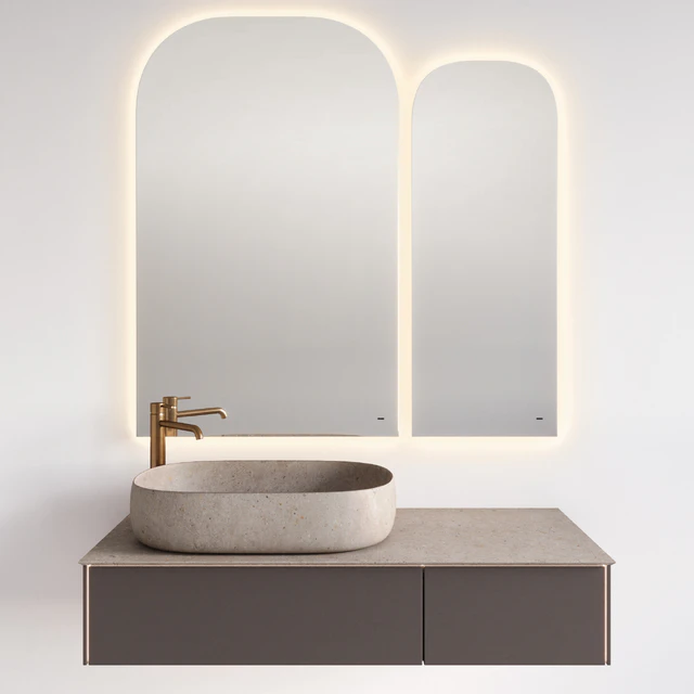 Sink with MAGICA cabinet, VETRATA mirror and ETERNA mixer, Kerama Marazzi — Descargar