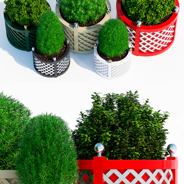 Round treillage planters — Скачать