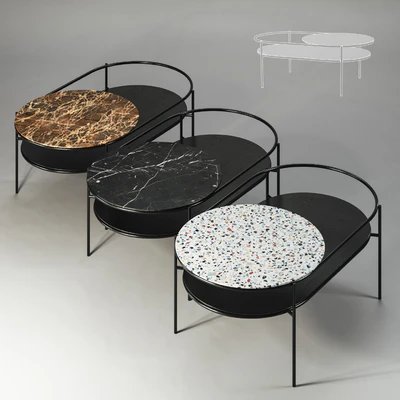 Set of 3 Woud Verde Coffee Tables — Вид 1